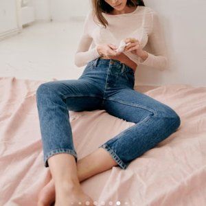 Sezane Brut Sexy Jeans in "Denim"